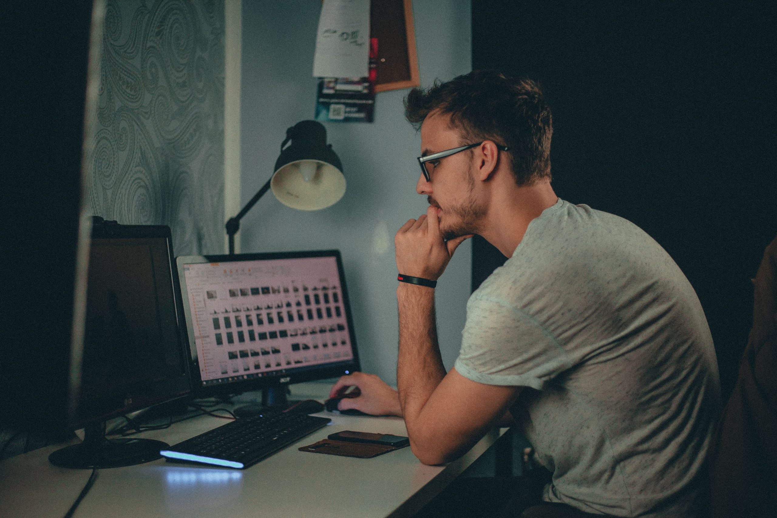Business owner managing a website with professional support